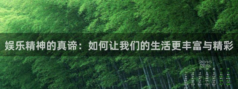 泰达娱乐集团：娱乐精神的真谛：如何让我们的生活更丰富与精彩