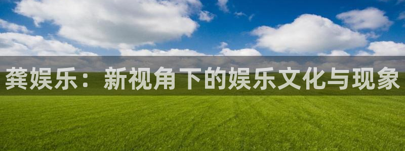 泰达娱乐加拿大在线预测：龚娱乐：新视角下的娱乐文化与现象